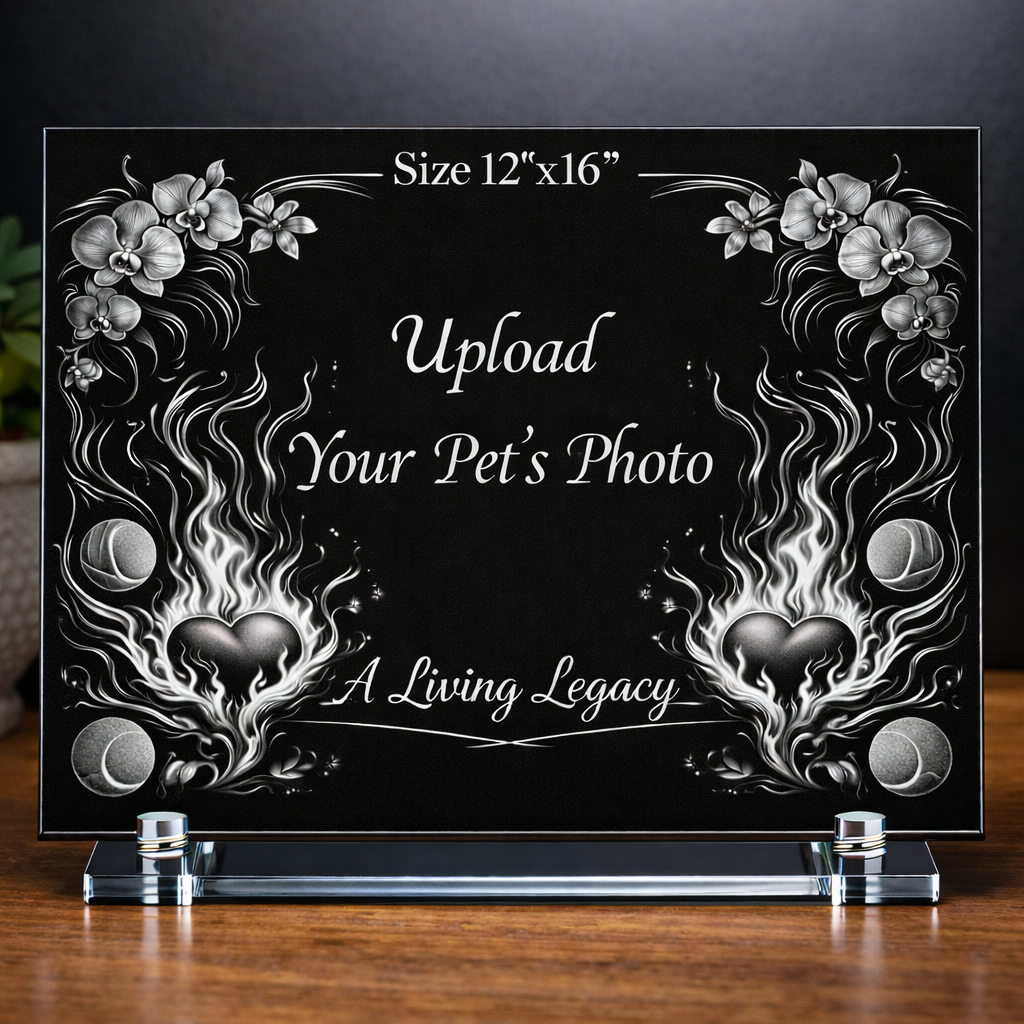 Living Legacy – Custom Engraved Black Acrylic Portrait (12"x16")