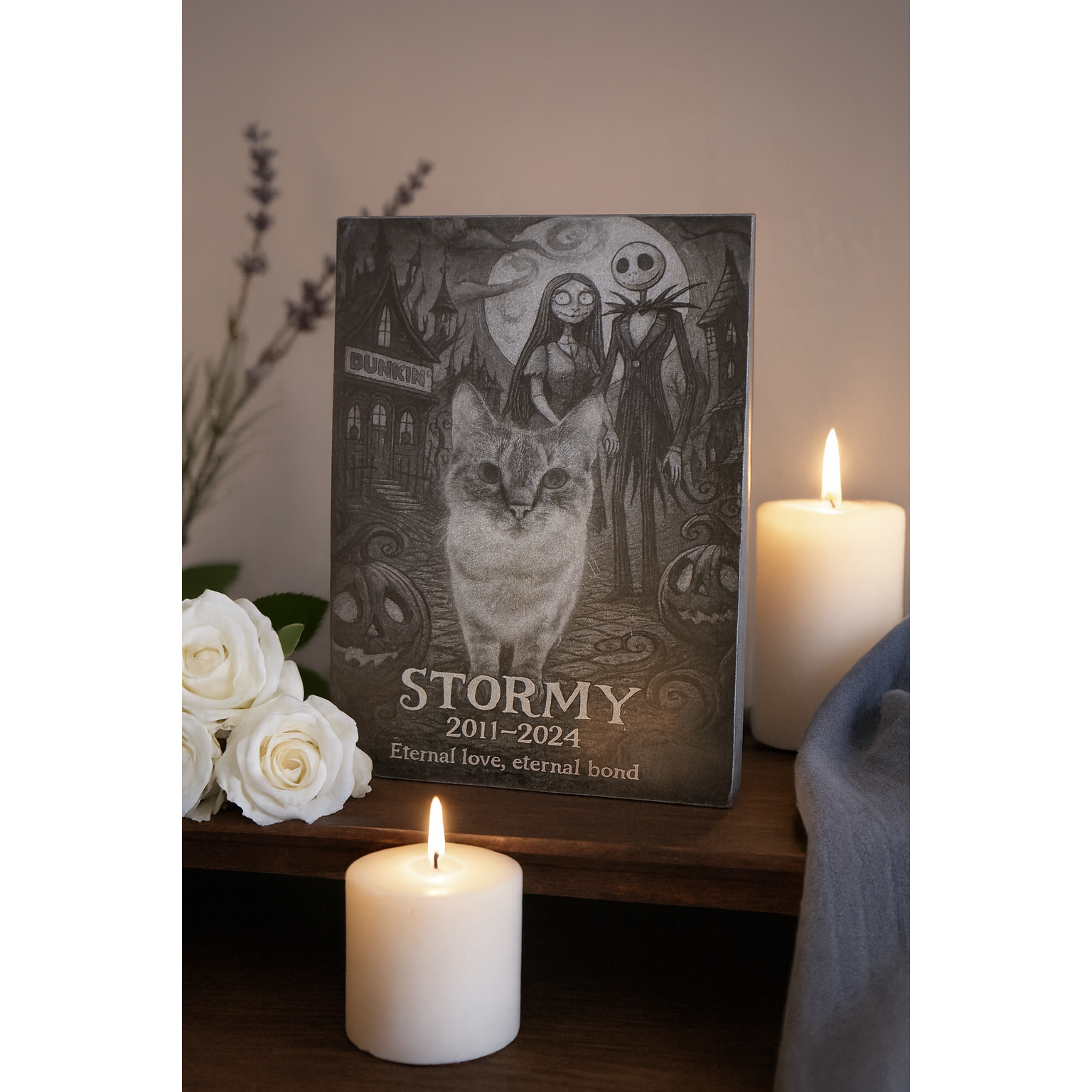 4x6 Custom Pet Portrait – Granite Engraved Photo