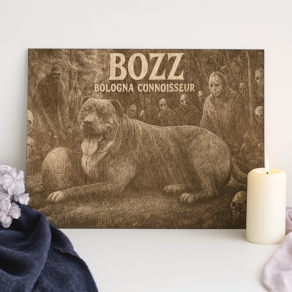 Furever Etch Signature Pet Memorial – 11x14 Custom Background Laser Engraved on Black Acrylic