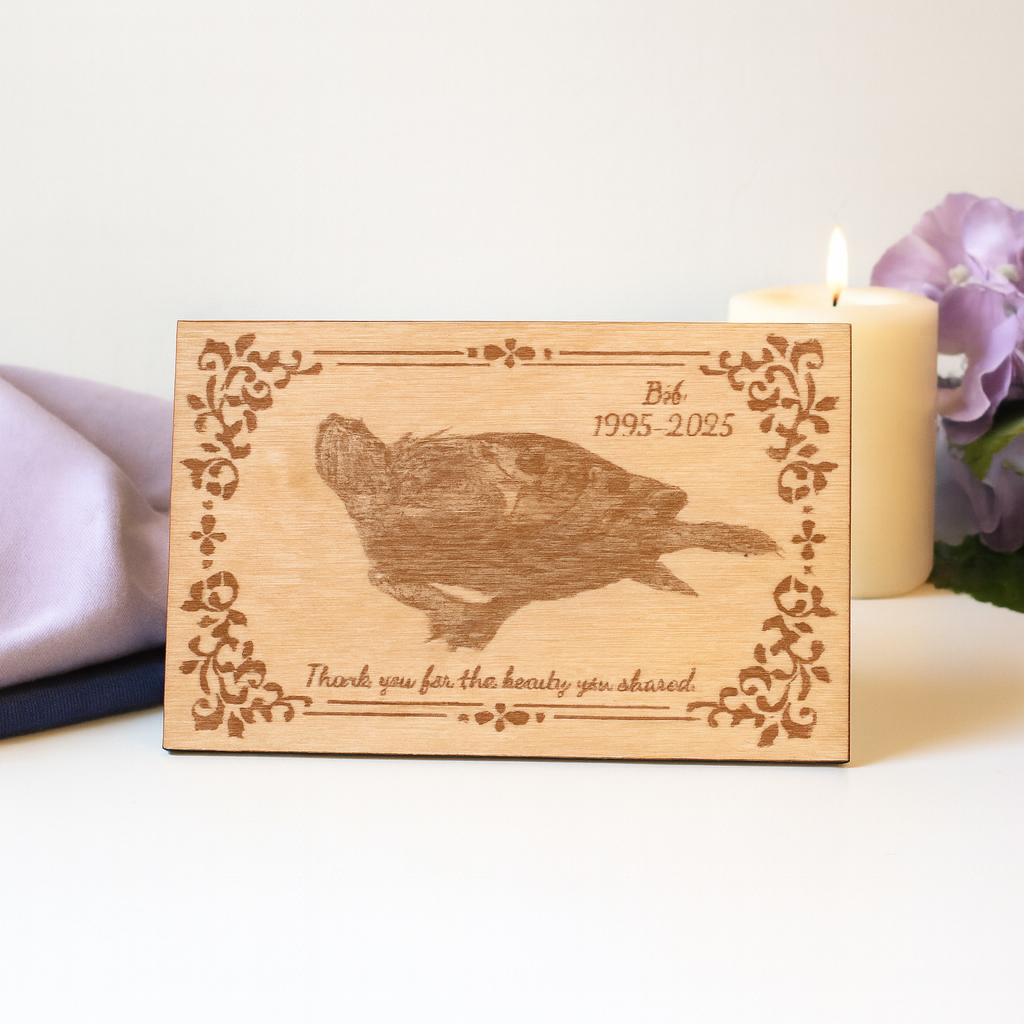 5x7 Custom Pet Portrait – Baltic Birch Engraved Photo