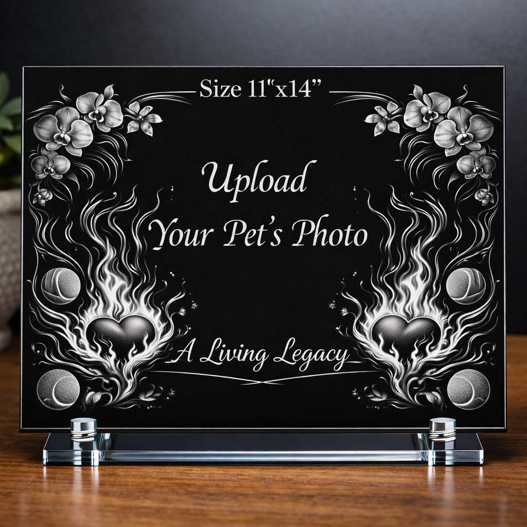 Living Legacy – Custom Engraved Black Acrylic Portrait (11"x14")