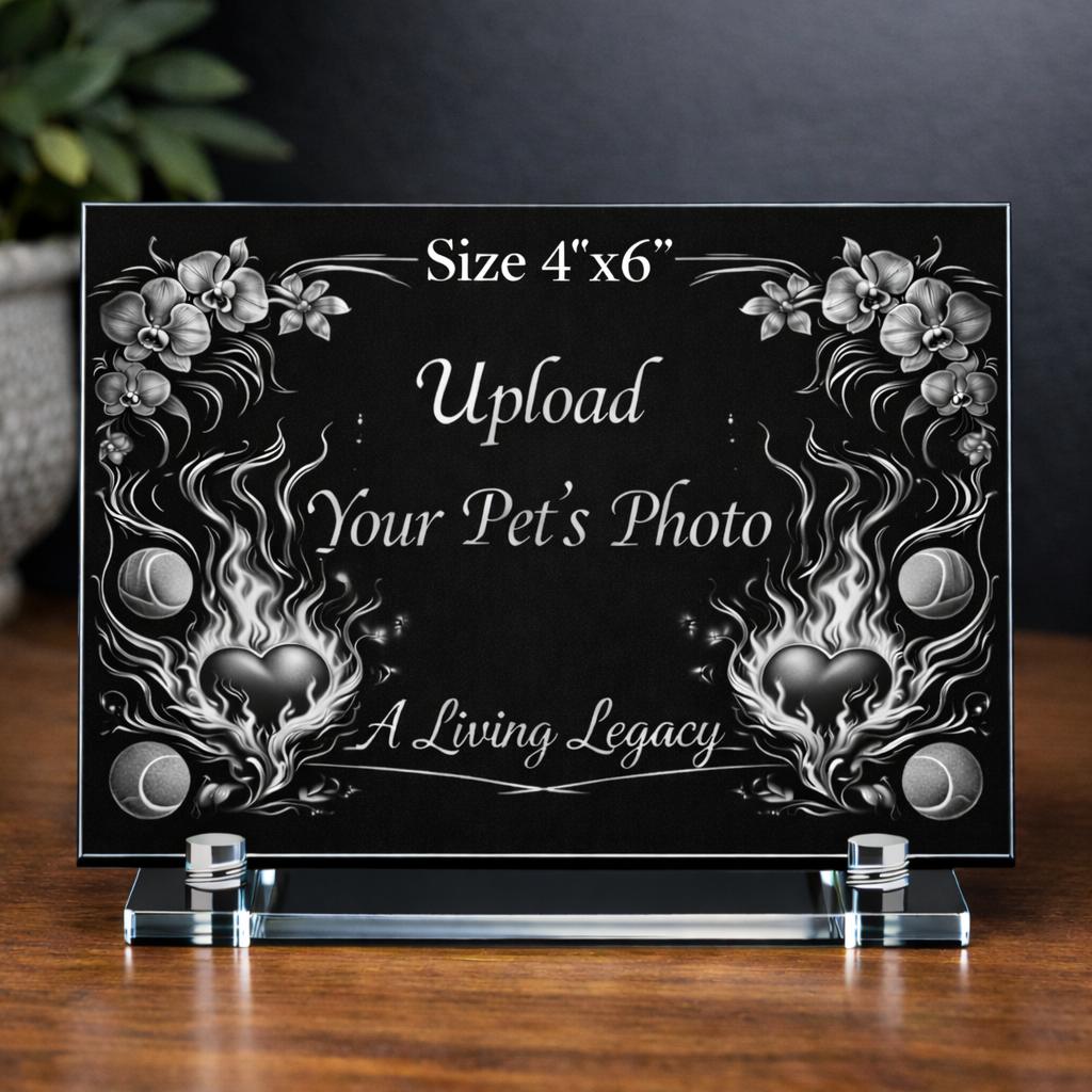 Living Legacy – Custom Engraved Black Acrylic Portrait (4"x6")
