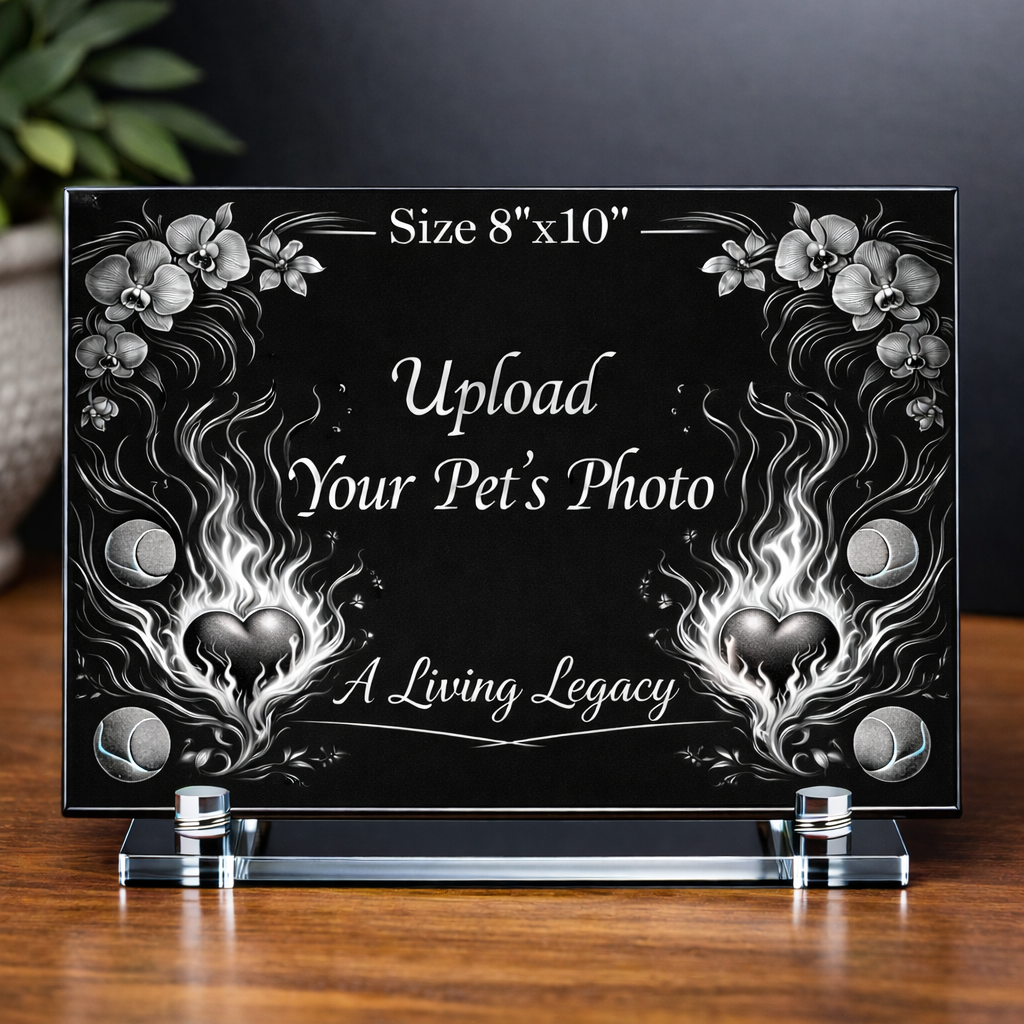 Living Legacy – Custom Engraved Black Acrylic Portrait (8"x10")