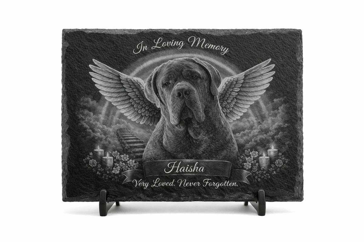 Slate 9x12 Furever Etch Rainbow Bridge Memorial