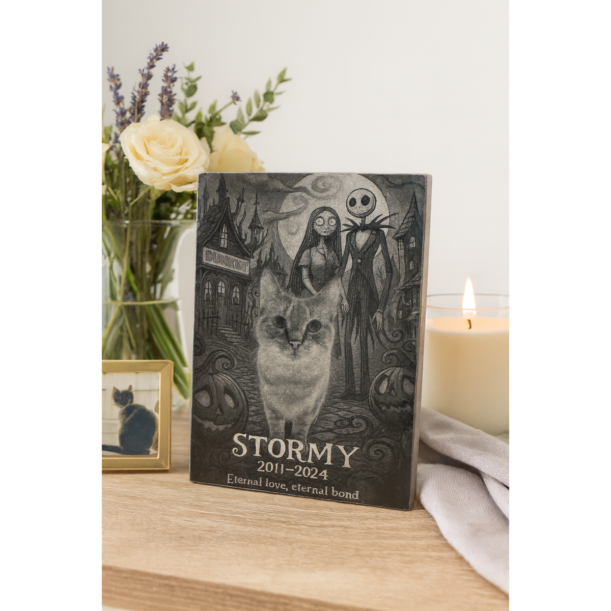 4x6 Custom Pet Portrait – Granite Engraved Photo