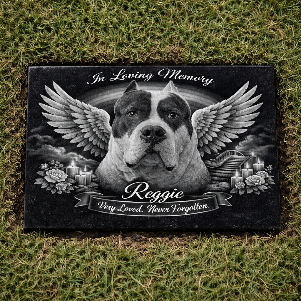 Granite 8x11 Furever Etch Rainbow Bridge Memorial