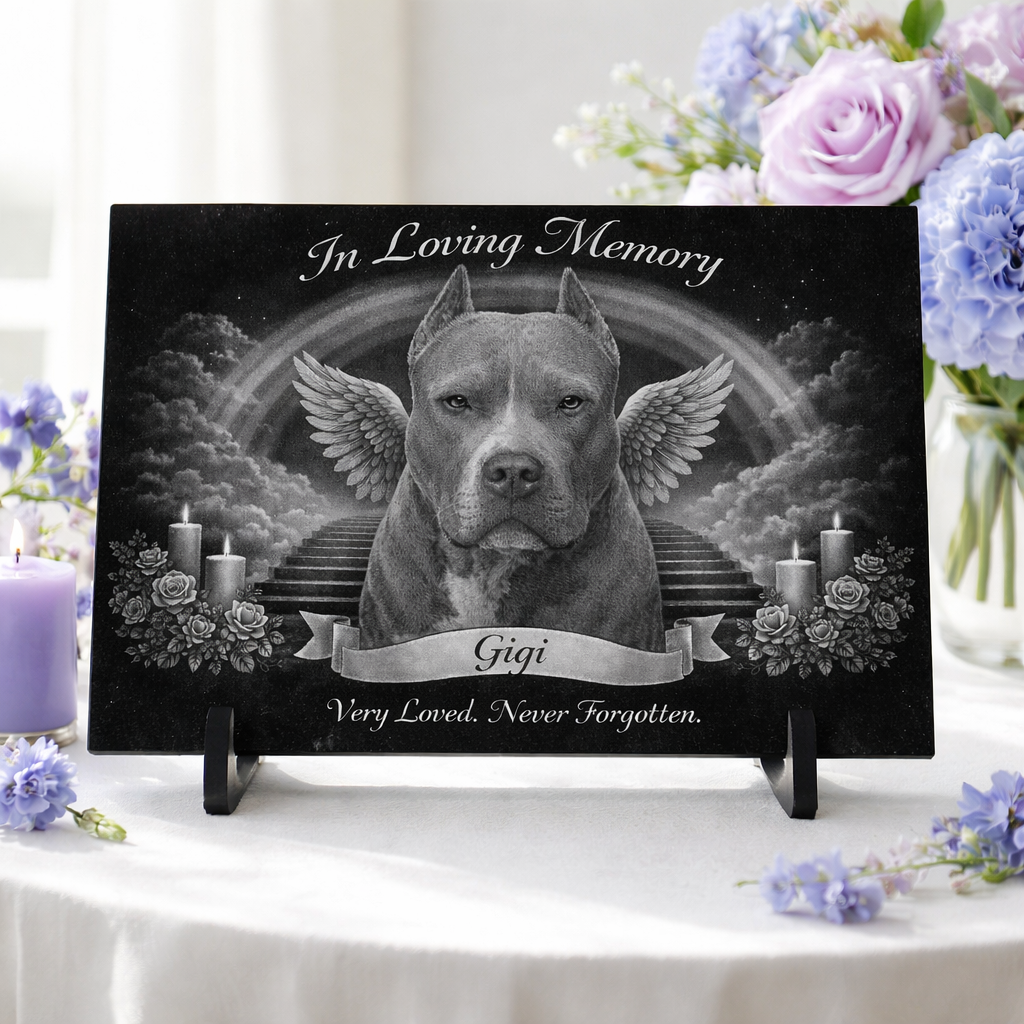 Granite 8x11 Furever Etch Rainbow Bridge Memorial