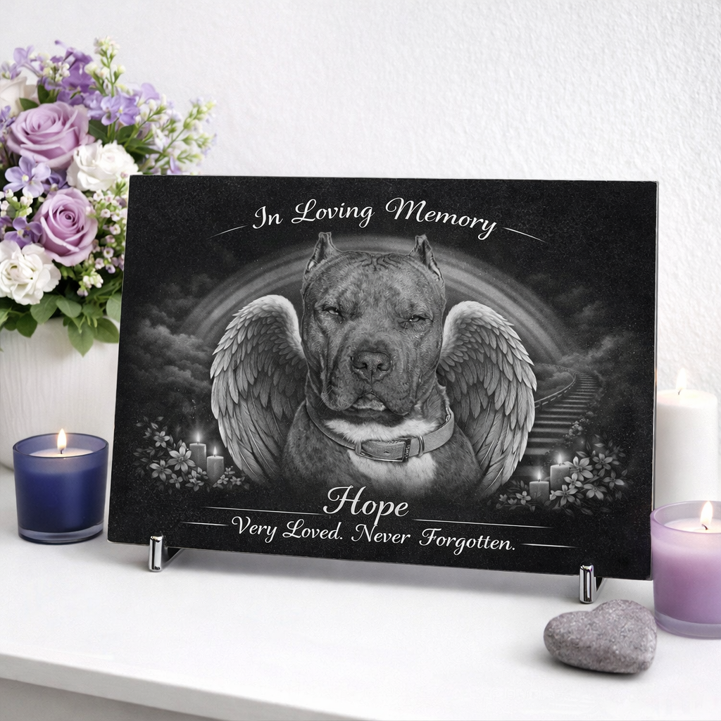 Granite 8x11 Furever Etch Rainbow Bridge Memorial