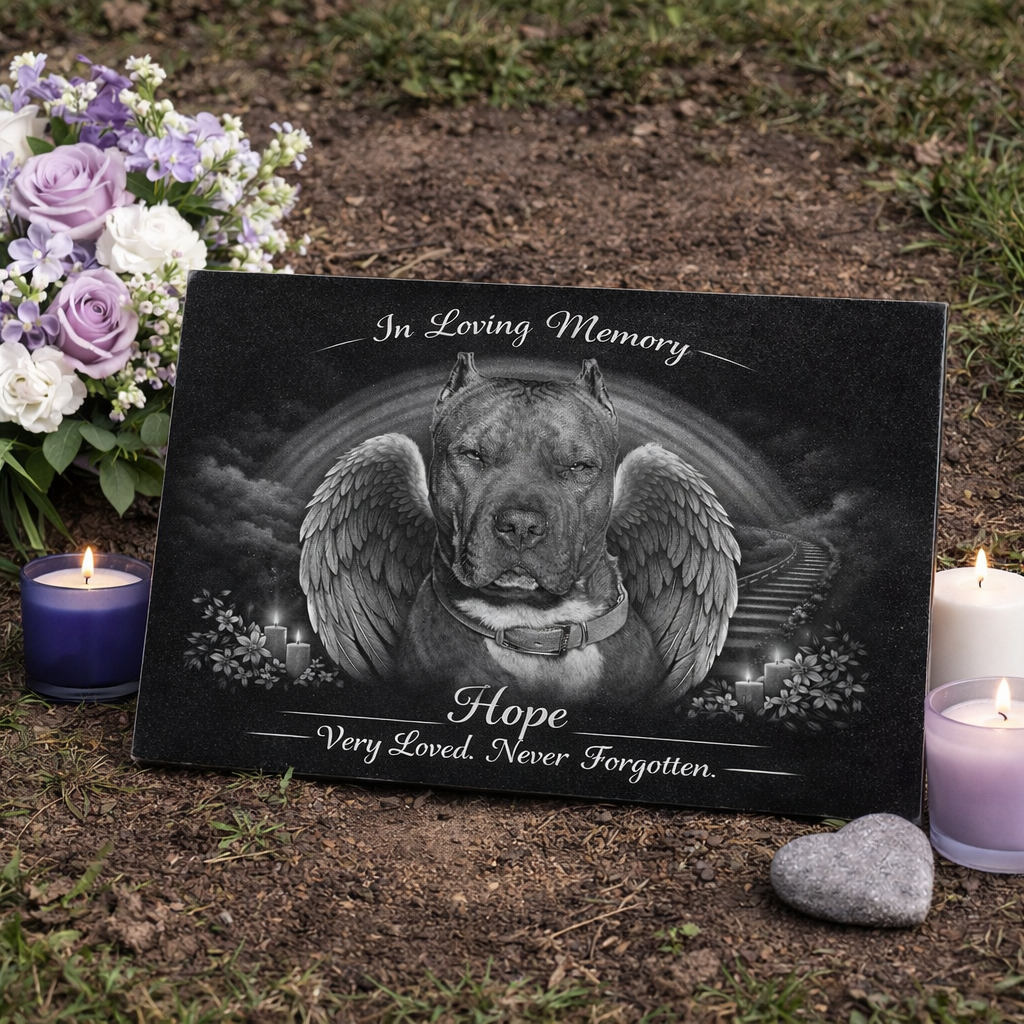 Granite 8x11 Furever Etch Rainbow Bridge Memorial